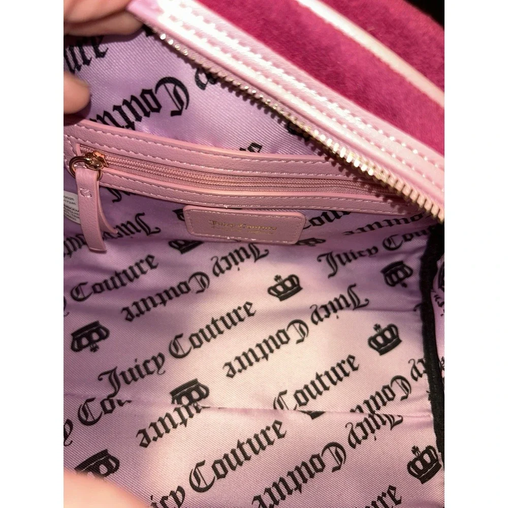 Juicy Couture Hot Pink Satchel Purse Gold Chain Crossbody Ice Cream Charm NWT!
